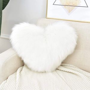 Oversized Fluffy Heart Shape Throw Pillow